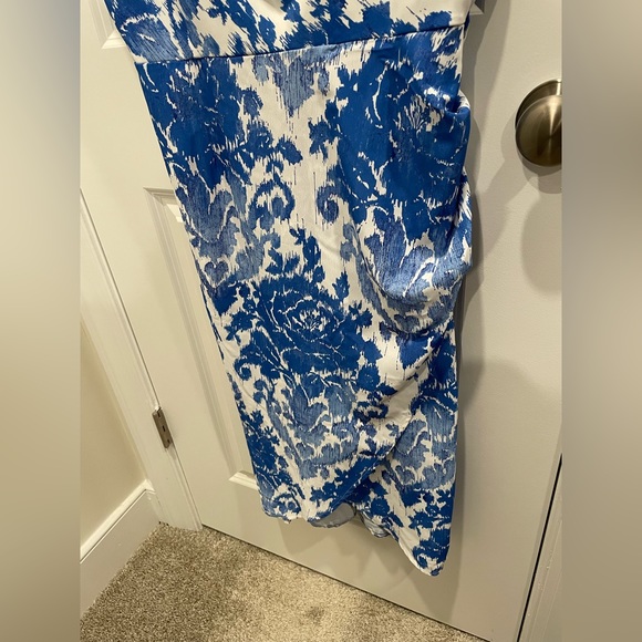 Never Fully Dressed Blue & White Print Midi Dress in Sz 12 UK/8 US - Picture 7 of 8